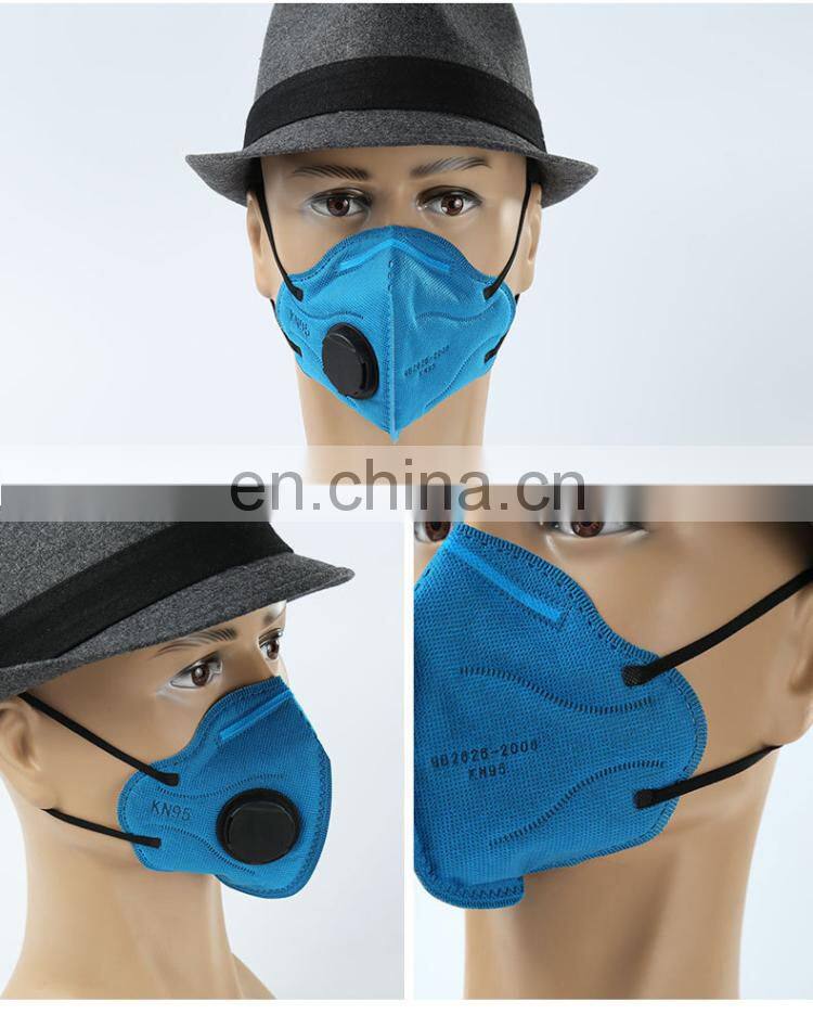 Disposable Nonwoven FFP1 FFP2 Anti Dust Face Mask with Flat Fold Design and Breathing Valve