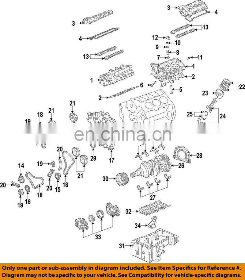 12590866 auto piston for mailbu 3.6L V6