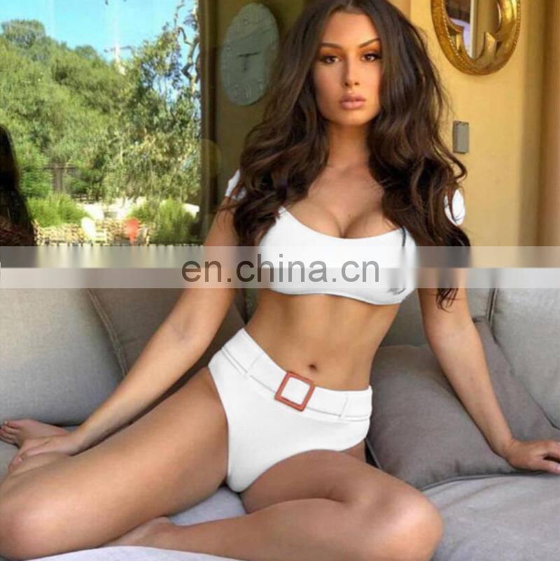 2019 Bikinis Women Swimwear Swimsuit Bathing Suit solid Bikinis Set Push Up Maillot De Bain Femme Monokini 19C233