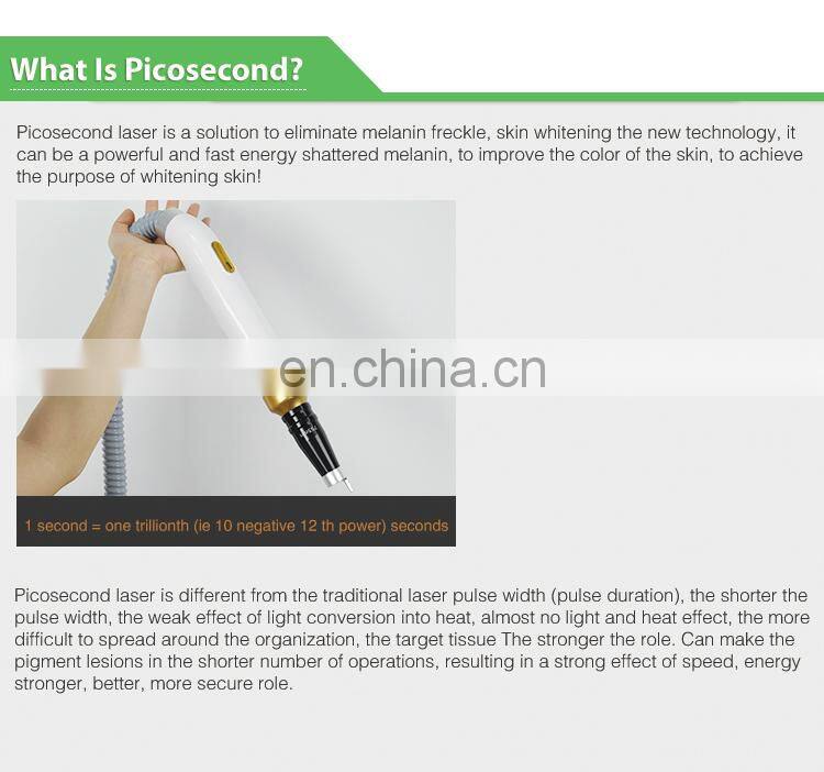 2019 New Design Yag Laser Tattoo Removal pigmentation Removal Portable Picosecond Beauty Machine