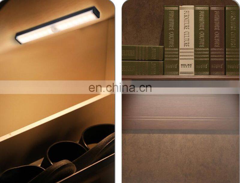 Amazon hot seller wireless night light motion sensor light cabinet lights with usb recharging