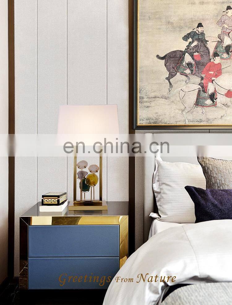 Brlighting Unique Designed Luxury Agate Stone Table Lamp for Hotel Bedside