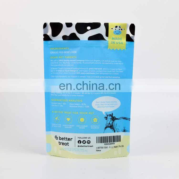 Custom digital printed aluminum foil stand up pouch snack food packaging bag for pork jerky