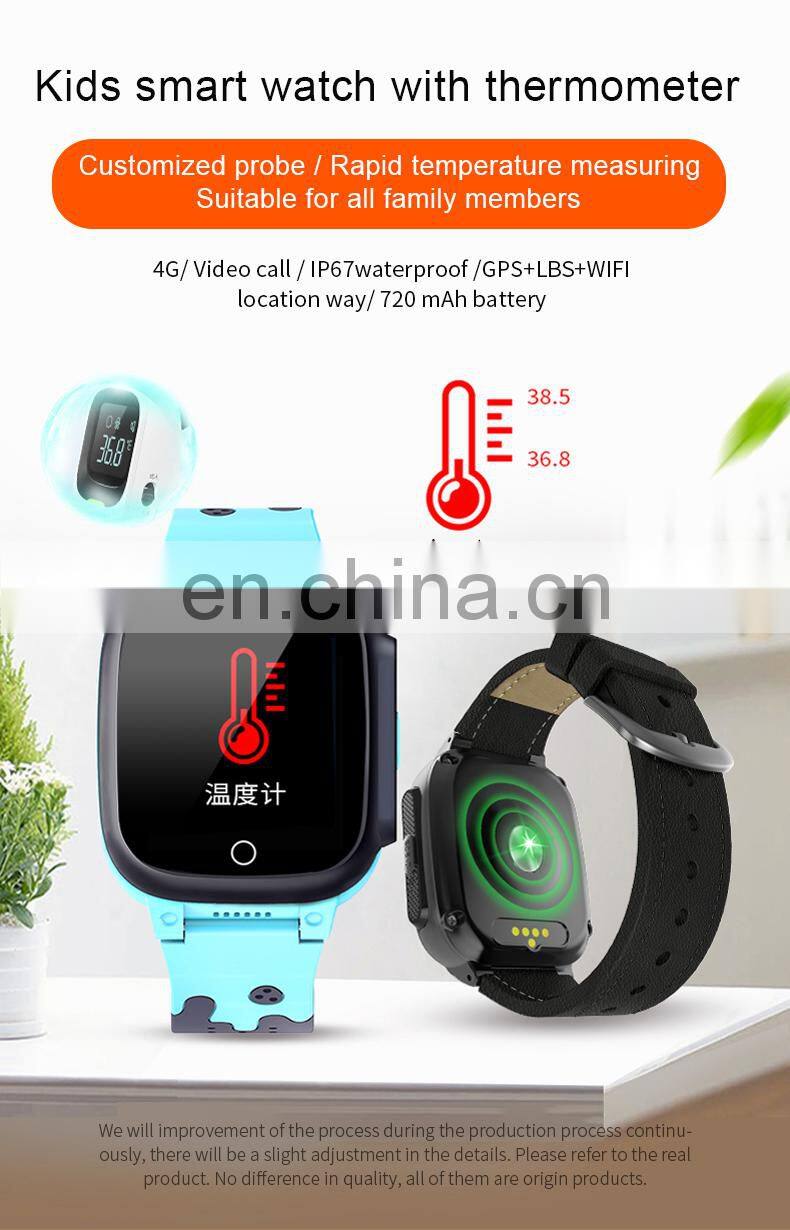 2022 amazon elderly gps tracker body temperature thermometer Fall Down Detection Smartwatches for elderly