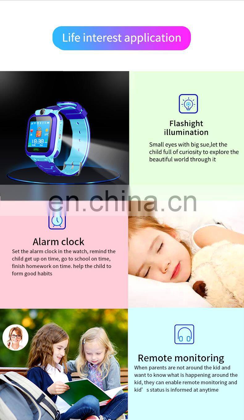 SOS Kids Anti-lost Alarm Clock Remote Monitor Smartwatch Mobile Phone Watch 2G Smart Watch Android SIM Card