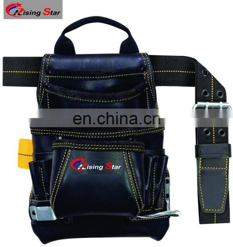 Customized Multifunction Heavy Duty PU Leather Plumbers Waterproof Workforce Waist With Belt Tool