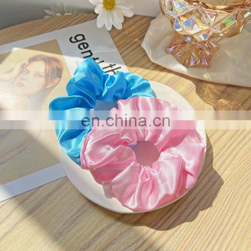 2020 New Arrival Girls LED Luminous Scrunchies Hairband Ponytail Holder Headwear Elastic Hair Bands Solid Color Hair Accessories
