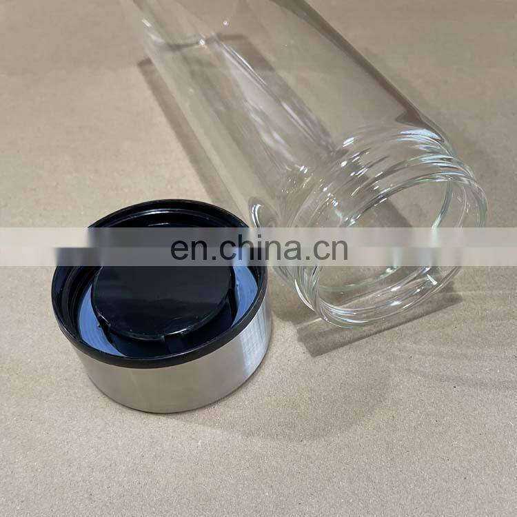 500ml Custom Borosilicate Glass Water Bottle With Neoprene Sleeve