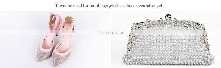 Hot fix Crystal bling bling fiberglass jute rhinestone mesh roll