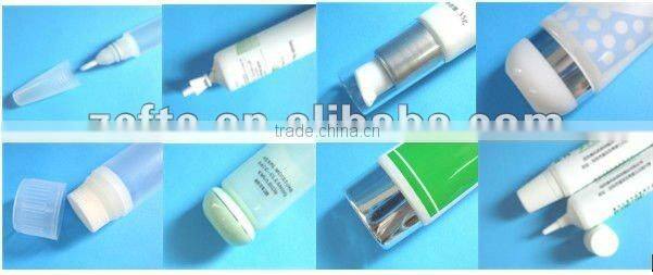 Special pp plastic soft tube/eye cream bottle with uv screw cap /cosmetic soft tube with roller unit