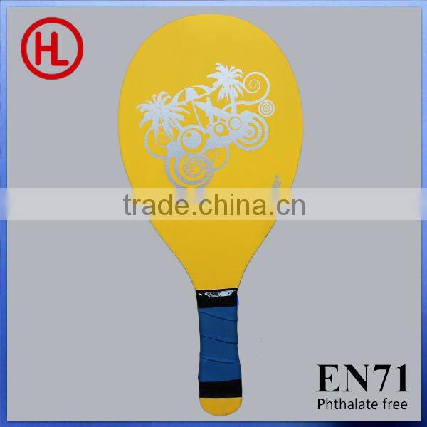 Promotional sports wooden beach paddle colorized beach tennis racket /beach paddle /beach bat
