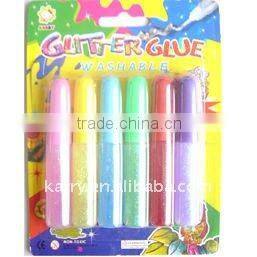 6 colors glitter glue for kids non toxic
