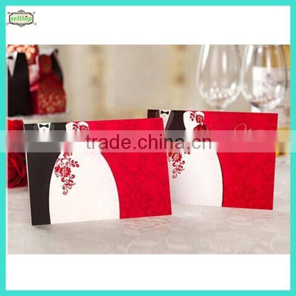 2014 high quality luxurious wedding invitation