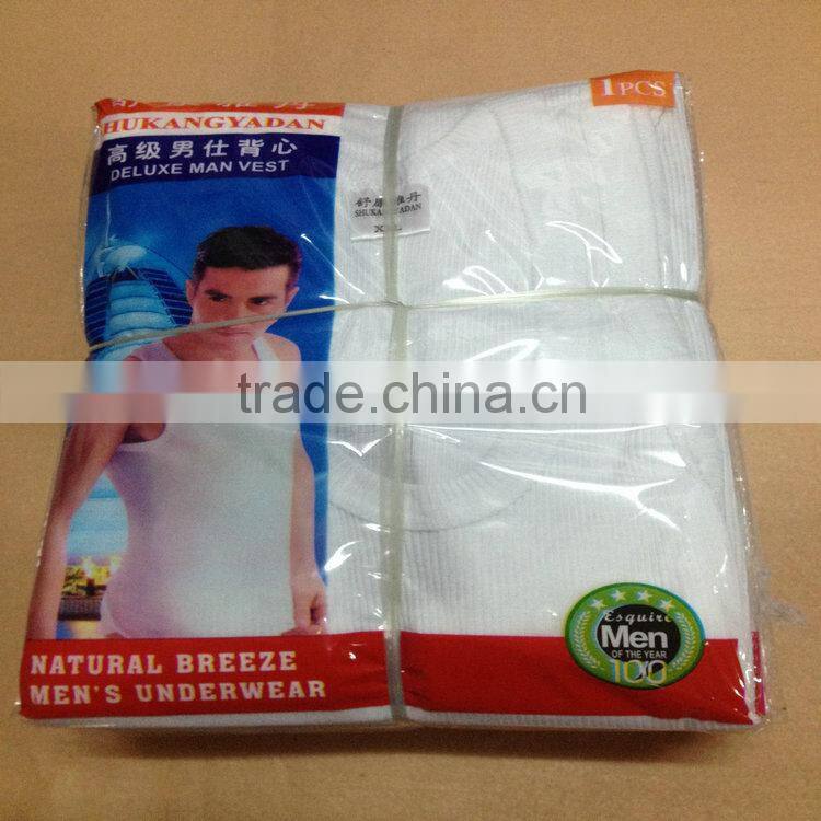 0.74USD Stock Cheappest Rib Cotton Wholesale Men Tank Top Singlet/ Men Tops ( kcbx003 )