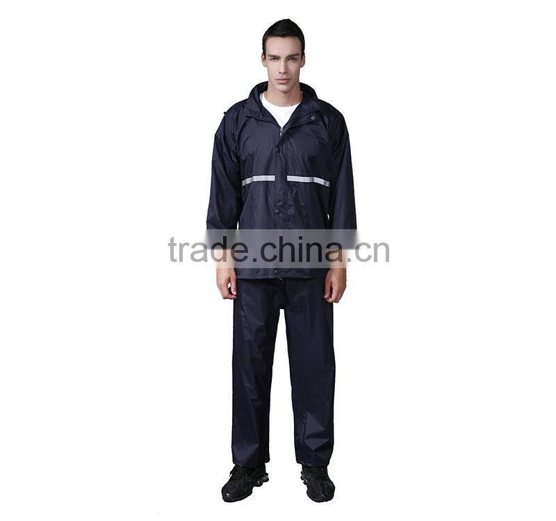 pvc polyester pongee rain coat suit
