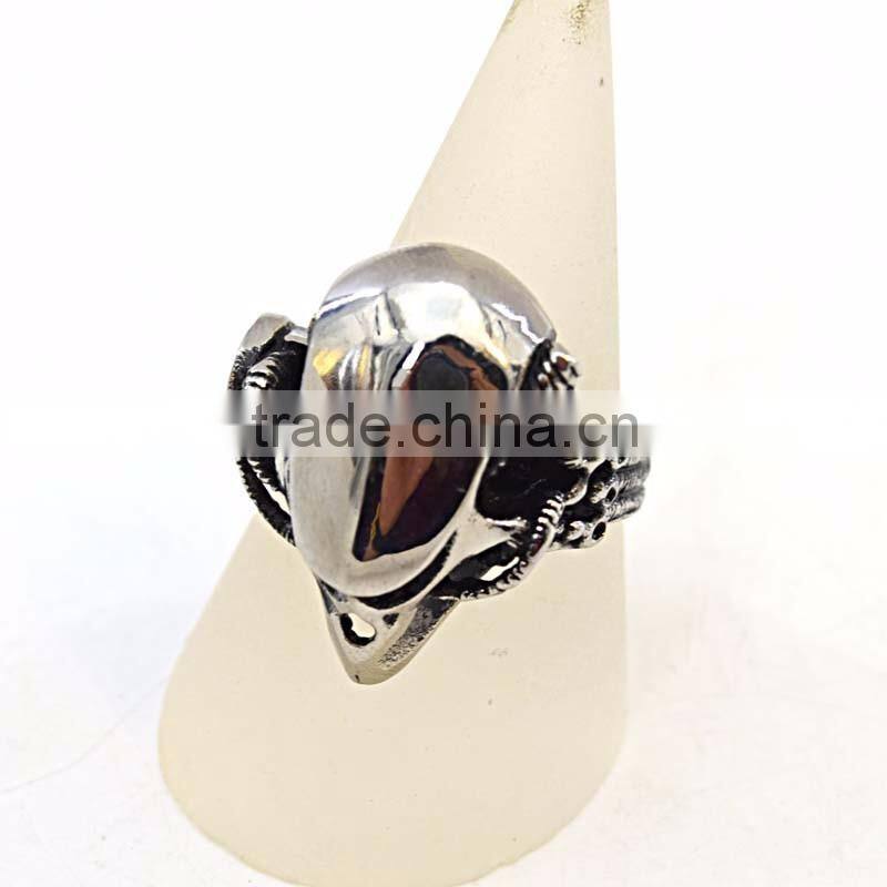 Shinny stainless steel wholesale skull rings men ring model custom logo