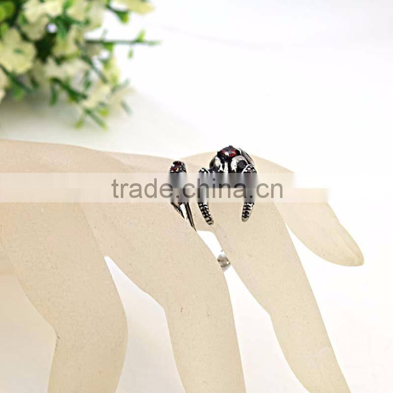 Red stone ring designs for men steel snake shaped rings