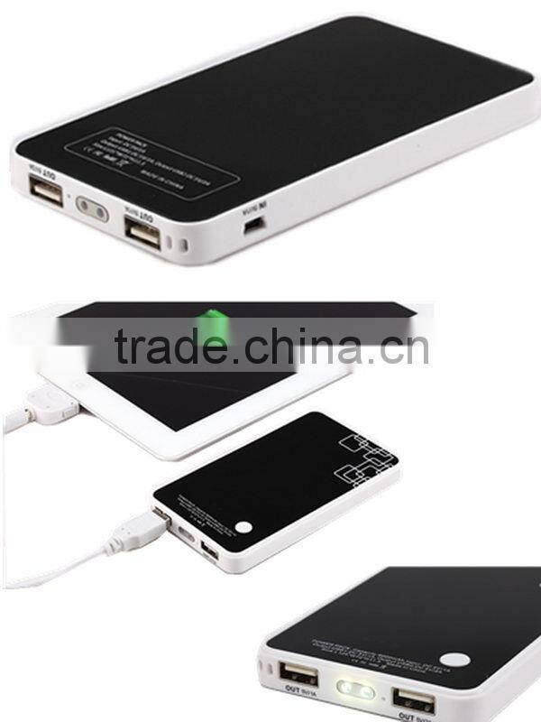 High quality and High capacity portable power bank,solar charger power bank with 6000mah