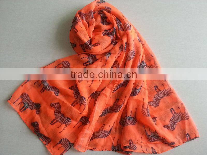 2013 New style ladies water ripples printing scarf