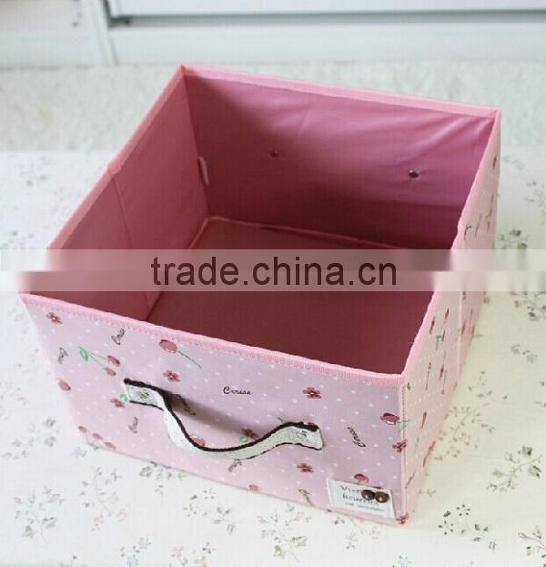 Fabric Toy Storage Box with Open Front