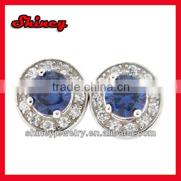 18k gold big XL earring for men,micro pave gold earring
