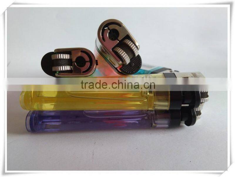 Classic EU plastic flint lighter FH-001 packed in blister card with black and color racket