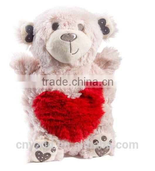 plush bear cover for hot water rubber bottle /Stuffed bear cover for hot water bottle