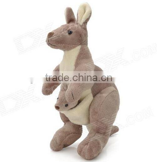 Hot sale! Lovely and new style mother and baby plush kangaroo toy