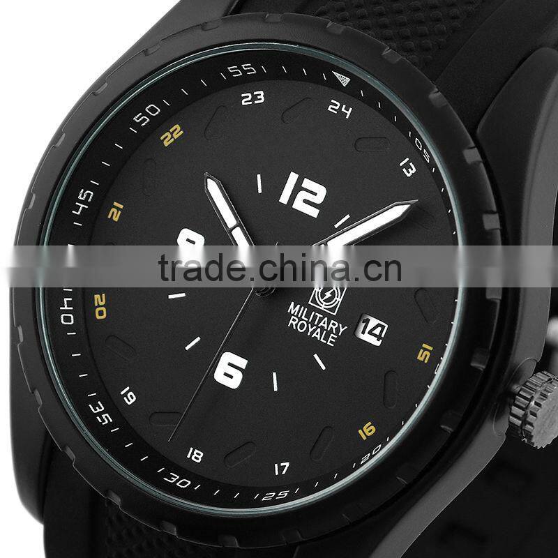 2014 TOP SALE Rubber Man Watch for Sports Military Watch Army Watch