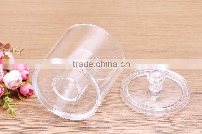 C23 ANPHY PS Crystal Bottle Jewelry Storage Makeup Holder Cup Transparent with Lid