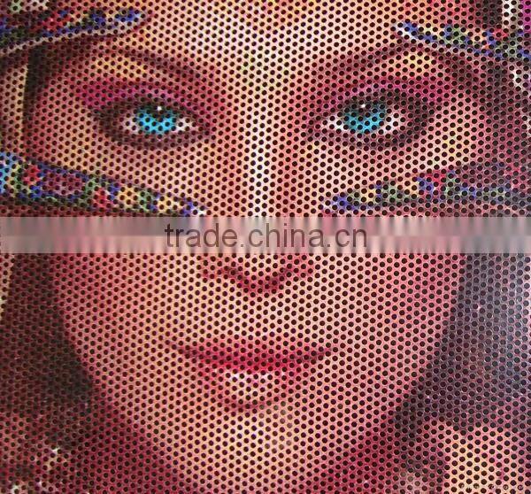 Self adhesive car sticker one way vision window film inkjet printing 180gsm perforated vinyl rolls inkjet pvc vinyl