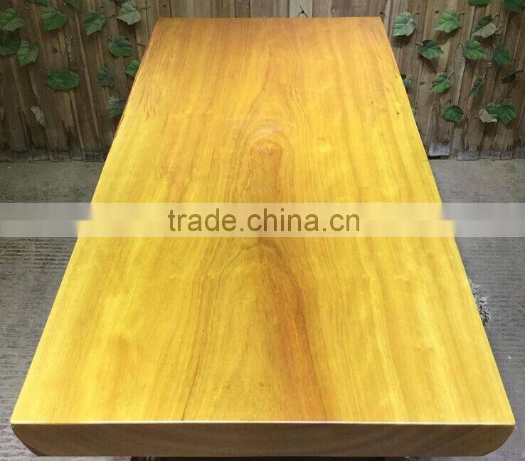 2016 Hot Sales Africa Style Side Sceap Pure Yellow Rose Wood Table Top