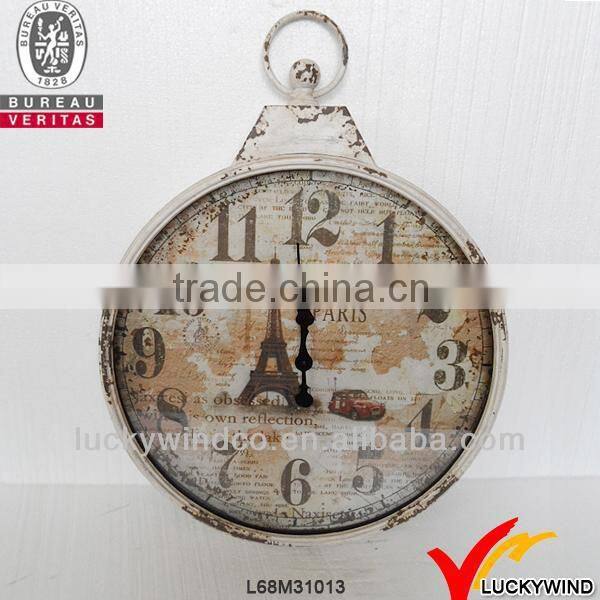 cream craft shabby antique wall clock design