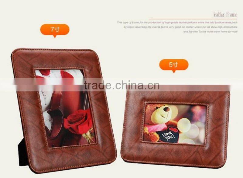 High Quality New Fantastic Beautiful Design Leather Promotion Picture Frame