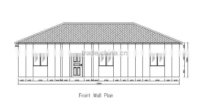 Modern long life span foaming steel structure prefabricated concrete house