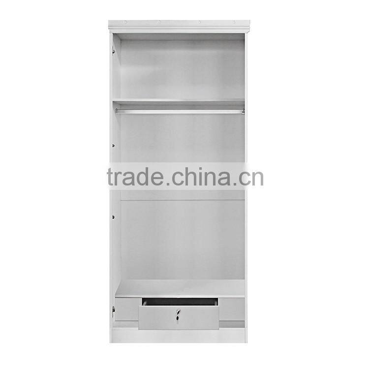 Hotel furniture simple design wardrobe closet double door wooden white hotel wardrobe designs
