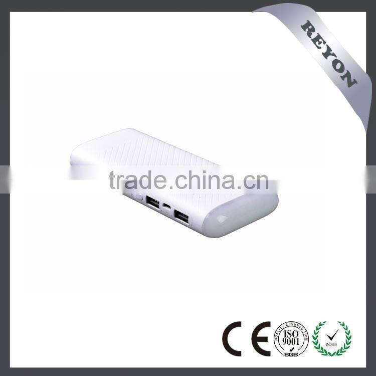 10000mAh (2A + 1A) High Capacity Ultra Fast Charge Mobile Power Station Dual USB Outputs for Smartphones and Tablets