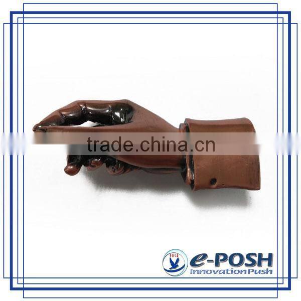 Luxury metal advertising gift display single pen rack holder paperweight