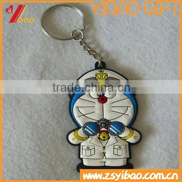Promotional gift custom soft pvc keychain, advertising design pvc keychain