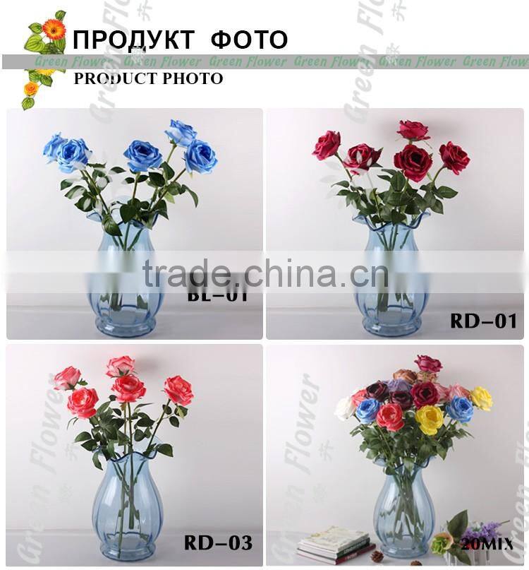 2016 Wholesale Multicolor Latex PU Artificial Flowers Diamond Rose Real Touch Bouquet Wedding Bridal Decor Display Flower