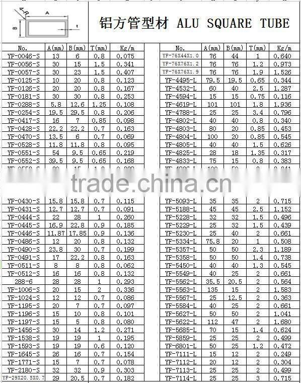 6063 Aluminum Rectangle Tube