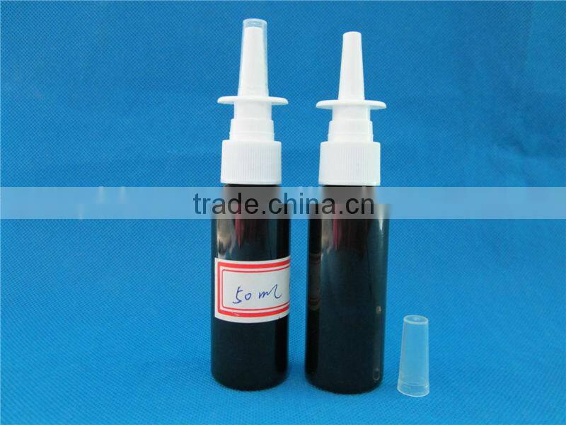 bulk sale 50ml pet black nose sprayer bottle