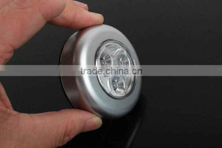 Goread N018 3 LED Press light night lights Press Down stick Touch Lamp Night Light