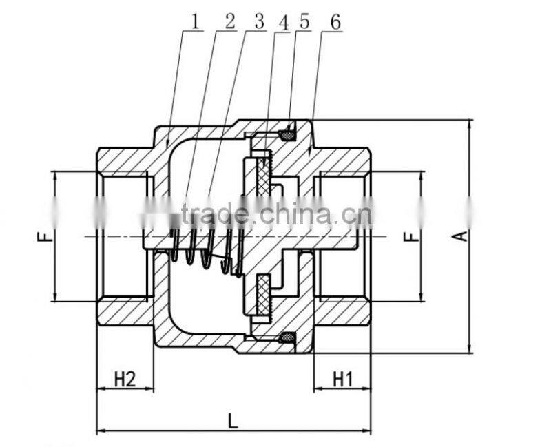 China Manufacturer Durable Hot Product Butterfly Check Valve dn50