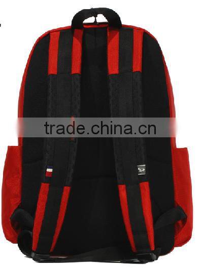 The design of the original red backpack production