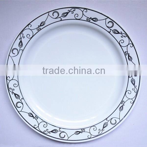 6'' Disposable PS Plate with Silver Rim