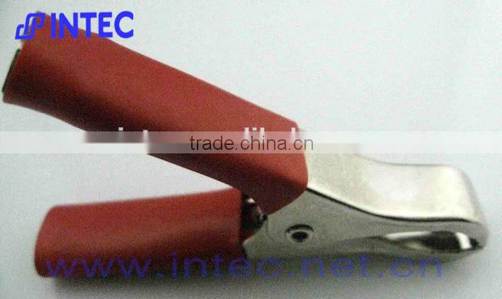 Jumper Wires Alligator Crocodile Roach Test Clip Plastic Handles Crocodile clips 80mm red color I00115