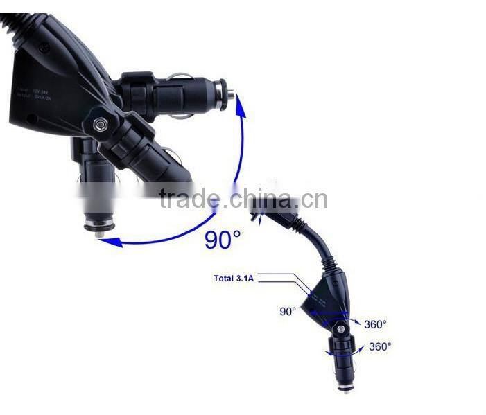 Car Phone Holder Universal Stander With Dual USB Cigarette Lighter for Mobile Phone / Smart Phone Holder