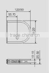high class iron glass cabinet key lock