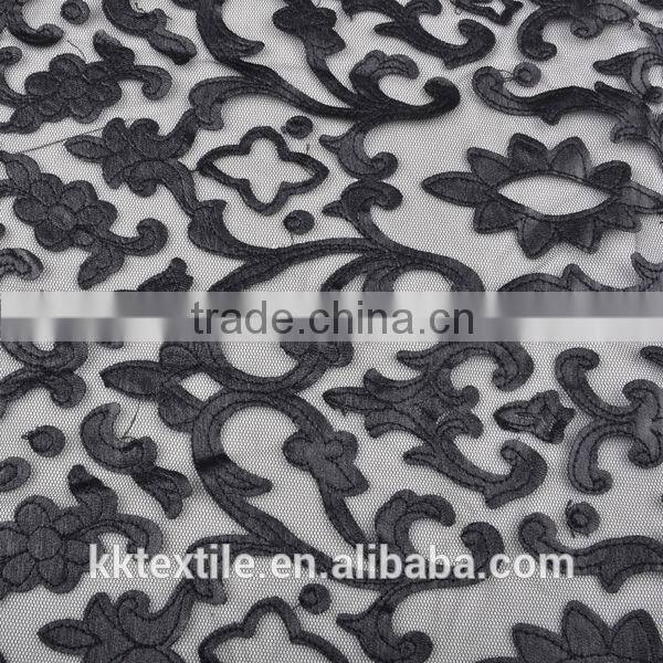2014 New design high quality home textile fabric leather lace fabric for dress